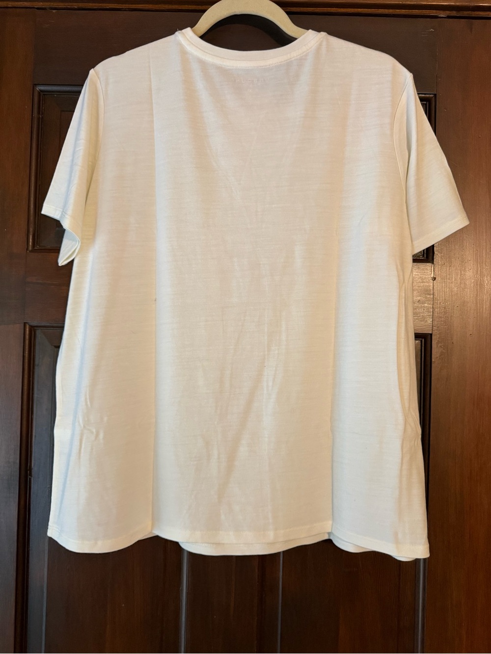 Unbound Merino Crew Neck Short Sleeve Tee - cream - Picture 2 of 6